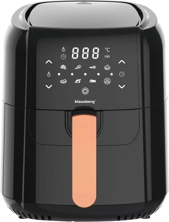 Klausberg KB-7600 Serie - Olievrije Heteluchtfriteuse - 5.5L Capaciteit - 1400W Vermogen