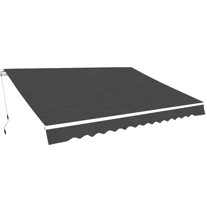 vidaXL - Luifel - handmatig - uittrekbaar - 500 - cm - antraciet