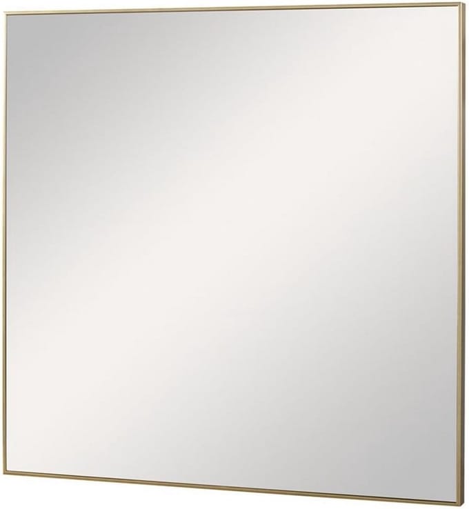 Vierkante Wandspiegel Geborsteld Goud 70 cm - Stijlvol Design