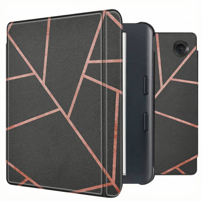 imoshion Design Slim Hard Case Sleepcover met stand voor de Kobo Libra Colour - Black Graphic