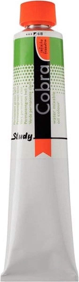 Cobra Study Water Vermengbare Olieverf Tube - Permanentgroen light 618 - 200 ml