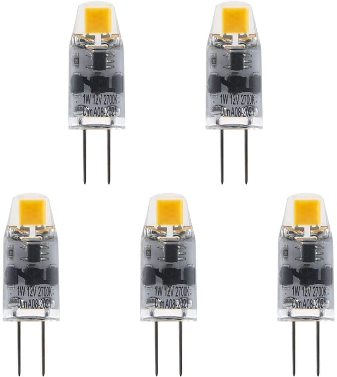 SPL G4 LED Lamp 1W Dimbaar - Warm Wit - 100lm - T10 - 5 Stuks