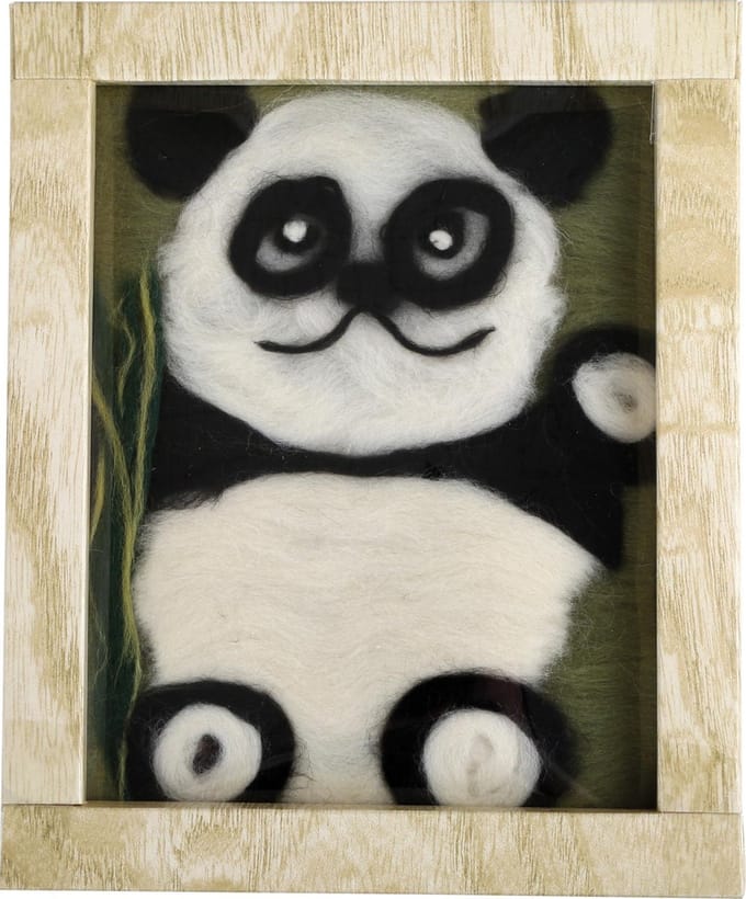 small foot - Wool Picture "Panda