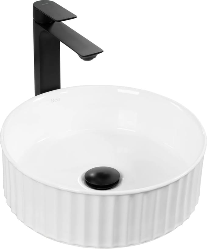 Rea Charlotte Opzetwastafel Wit 36,5x36,5 cm