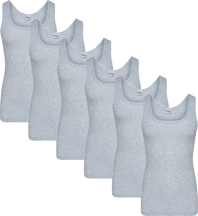 Beeren heren hemd - 6-pack - maat M - grijs mêlee