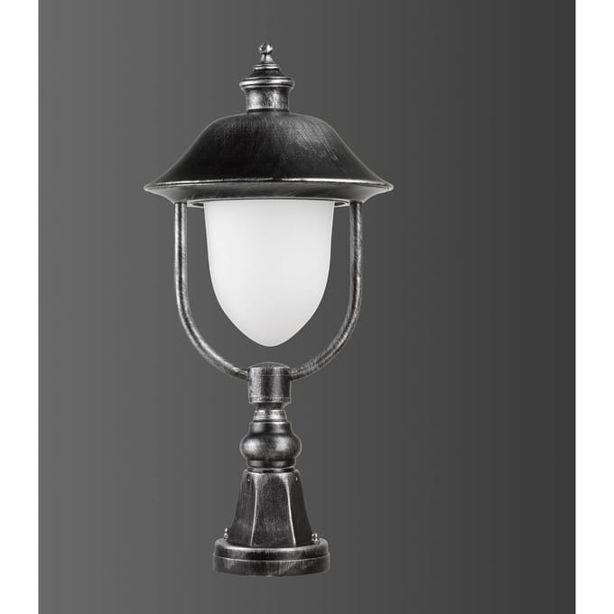 LCD Sokkellamp 1156, zwart/zilver