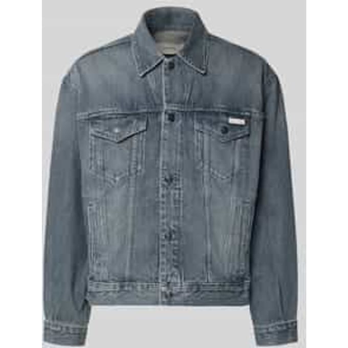 regular fit jeansjack van puur katoen