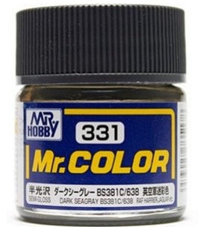 Gunze Mr. Hobby C-331 - Mr. Color 10 ml Dark Seagray BS381C 638 - Lacquer Modelbouwverf