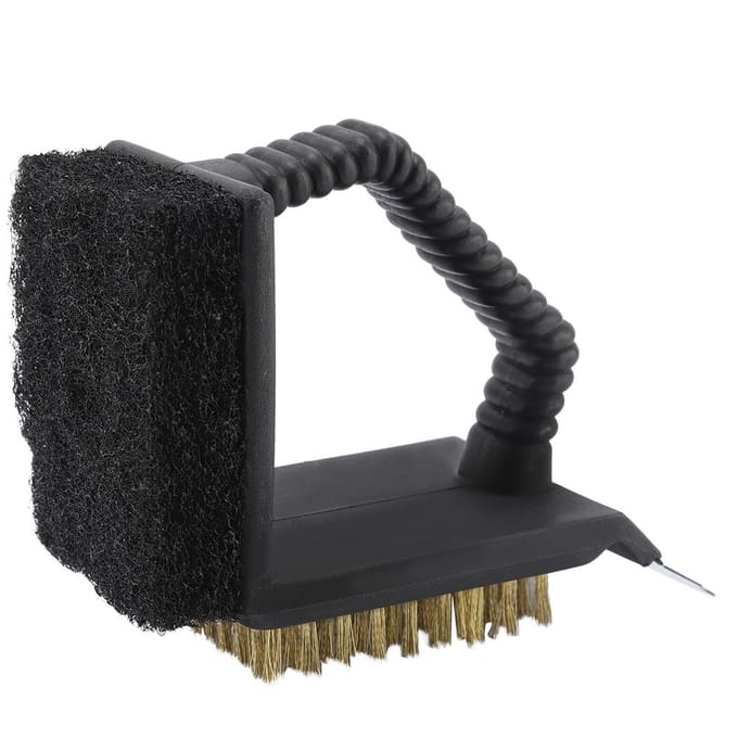 BBQ Cleaner Multifunctioneel 3-in-1 Duurzame Roestvrij Staal Barbecue Oven Reinigingsborstel black