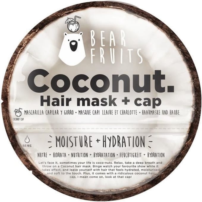 Bear Fruits Haarmasker Ananas Haarmasker Inclusief Cap - 20 ml