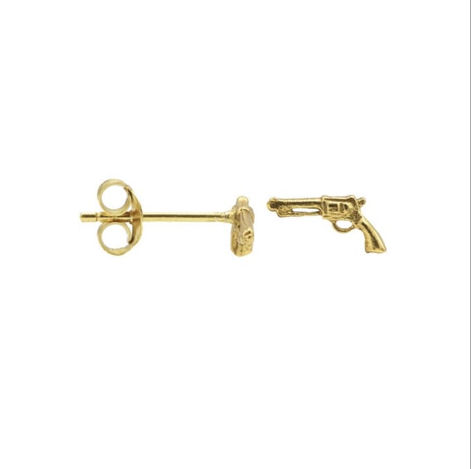 Karma Symbols oorbel pistool goud M1685