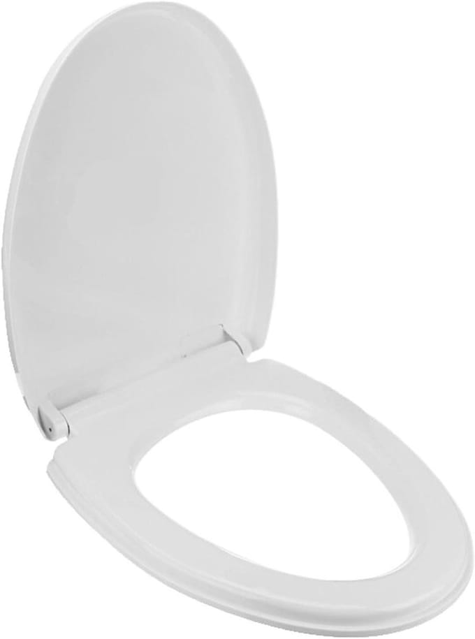 Toiletbril - Toiletdeksel - Gemakkelijk reinigen - Zachte sluiting - Vierkante vorm - Wit