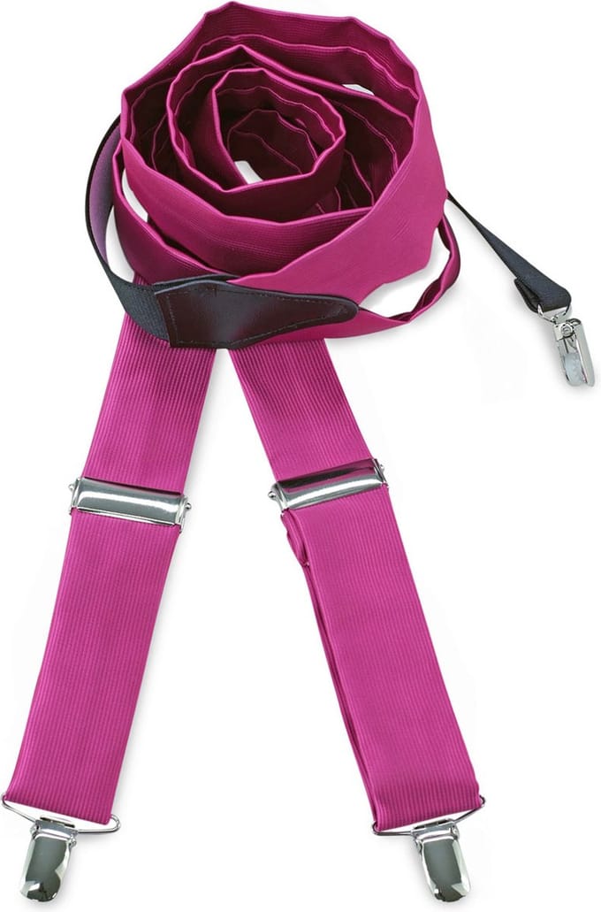 JB Collection - Bretels - bretels polyester stof fuchsia repp - fuchsia