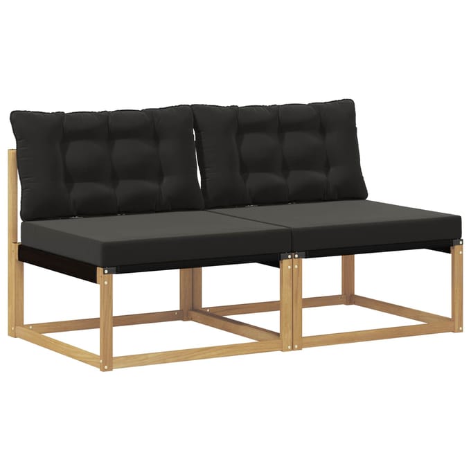 vidaXL - Buiten - Midden - Sofa - Massief - Acacia - Hout - Wit