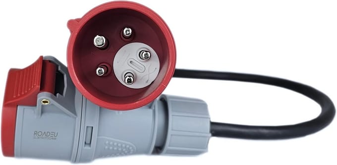 CEE Adapter 16A Verlengstuk met Fasedraaischakelaar 0,5 Meter Starkstroom