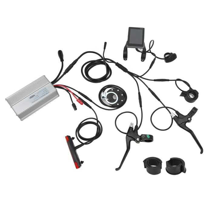 36V48V 1000W Elektrische Motor Controller Kit 30A Motorcontroller met GD06 LCD-paneel 130X Gashendel black