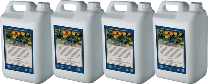 Bodylotion Orange 5 Liter - set van 4 stuks - navulling - Voordeelverpakking
