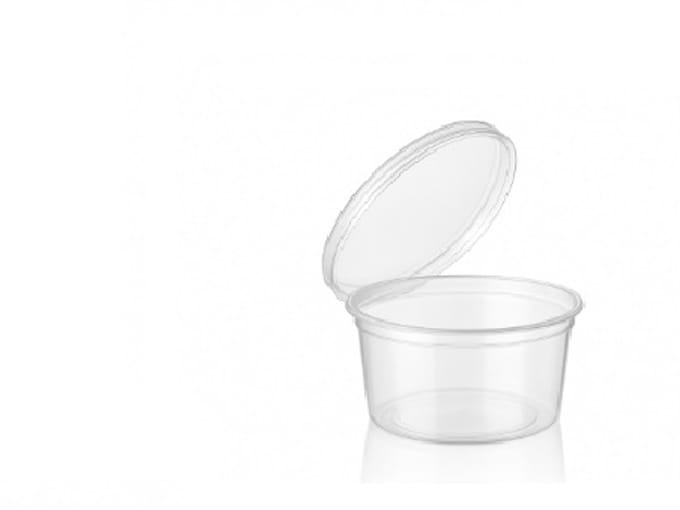 Soepbeker - bak + deksel - 50 stuk - PP - 500ml - Ø115mm - transparant - IMES