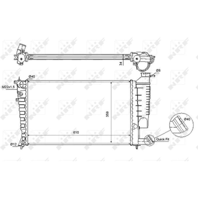 Radiator, motorkoeling NRF 54715