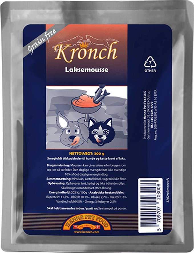 Lakse Kronch Zalmmousse 100 gram voor honden en katten