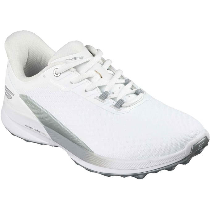Skechers Skechers Pure Slip-Ons Dames Wit/Zilver Golfschoenen