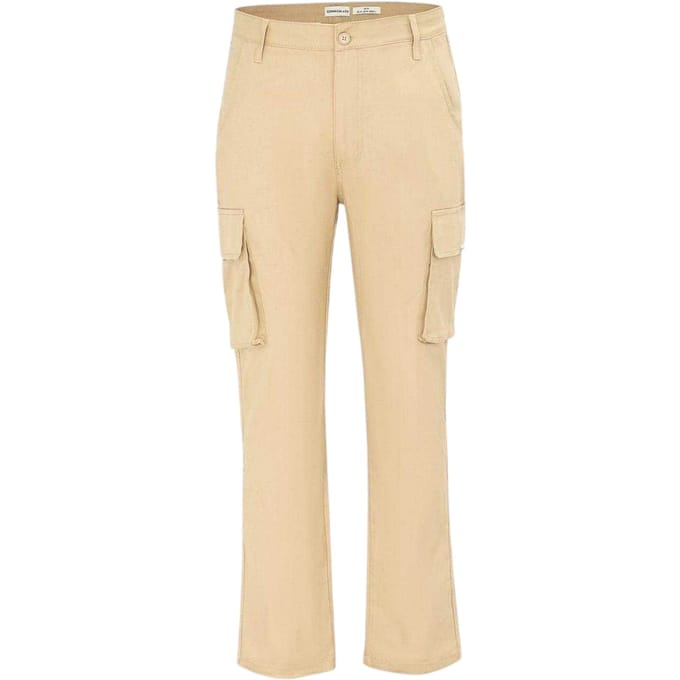 SoulCal Heren Effen Slim Cargo Broek (Crème)