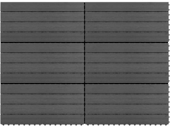 Terrastegels Houtkunststof Composiet Grijs 6 Stuks 1m ²