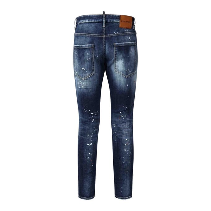 Dsquared2 Medium Easy Wash Skater Marineblauwe Jeans