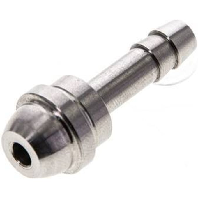 6 mm RVS Slangpilaar zonder Wartelmoer (G3/8'')