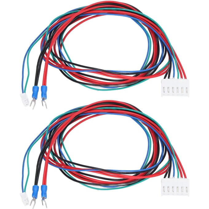 2 Stuks Verwarmd Bed Kabel Geüpgrade Lijn Draad voor A8 A6 A8 PLUS E16 3D Printer Onderdeel Accessoires 90cm red