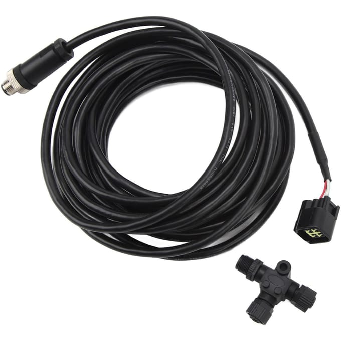 pour câble backbone M12 5 broches marin NMEA 2000 7M Câble d'interface moteur avec connecteur en T black