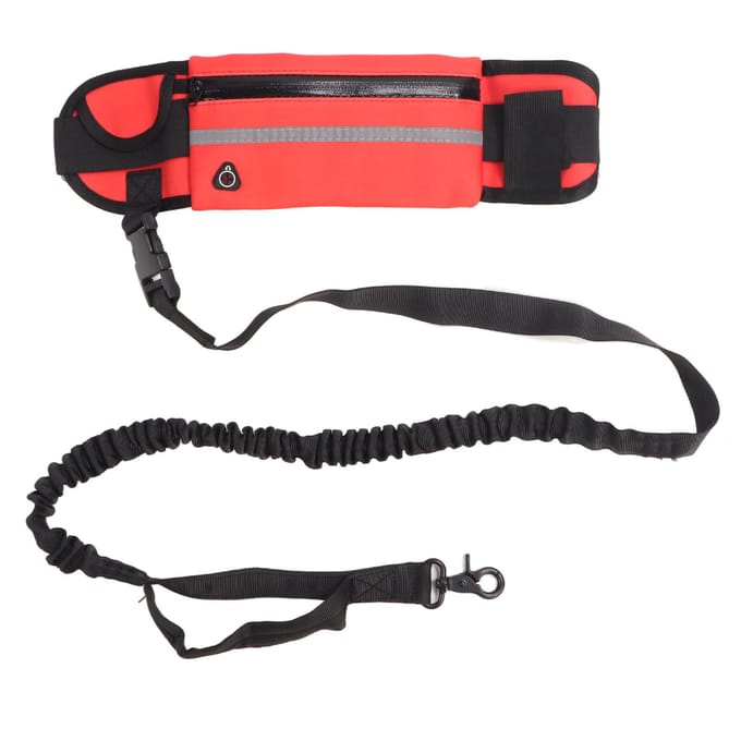 Honden Looplijn Riemtas Handsfree Reflecterend Elastisch Flexibel Taille Honden Looplijn voor rood