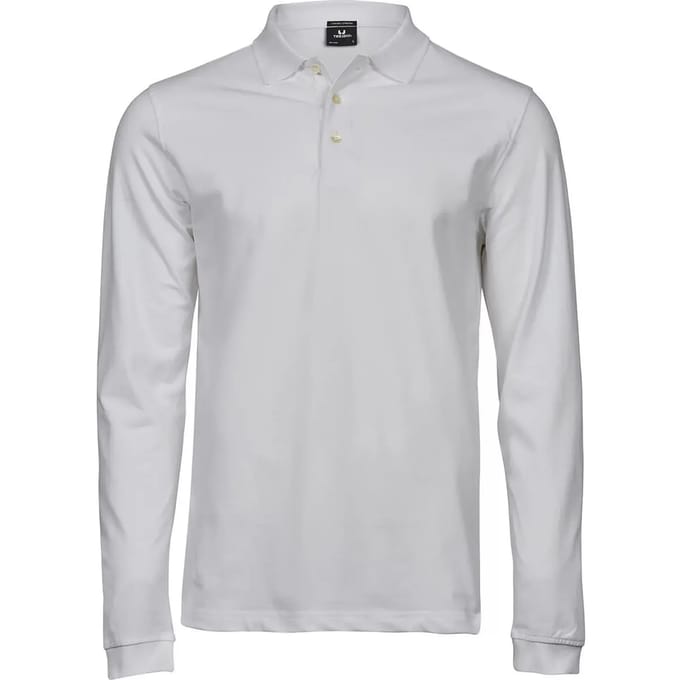 Tee Jays - Men´s Luxury Stretch Long Sleeve Polo - White - S