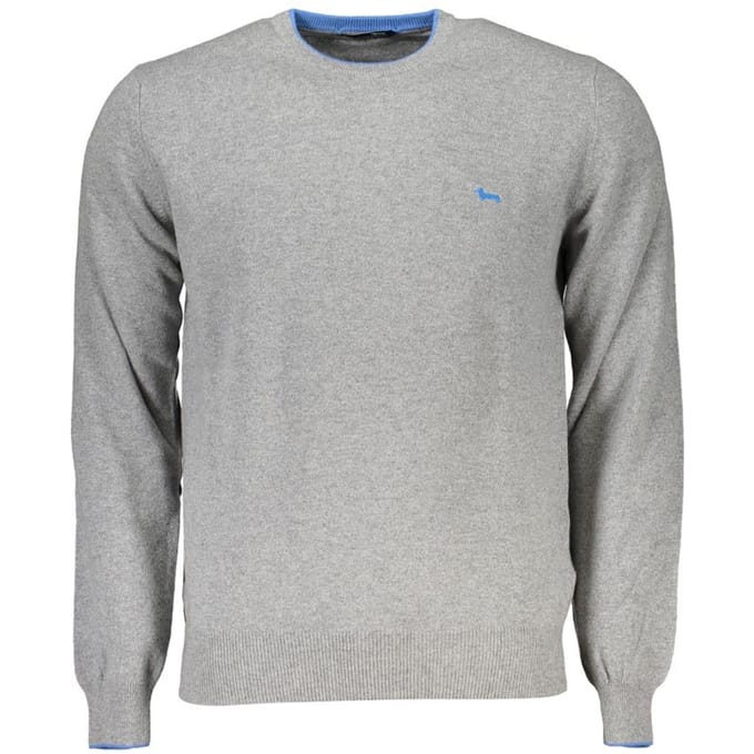 Crew Neck Trui Grijs Met Lange Mouwen