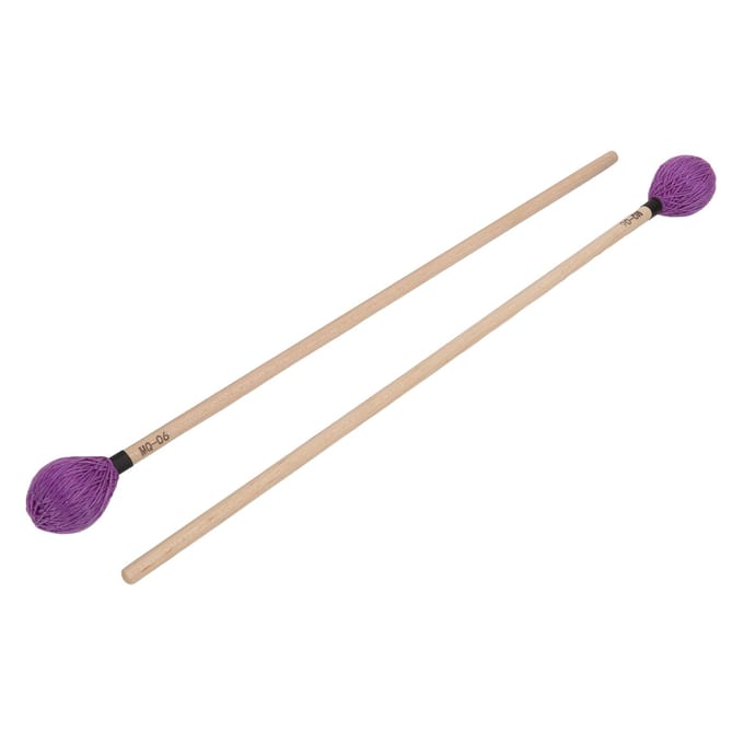 1 Paar Marimba Stokken Medium Harde Garen Kop met Esdoorn Handvat voor Percussie Spelen MQ?06Paars