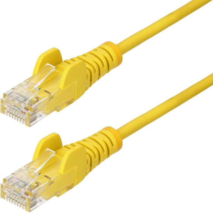 StarTech.com 2.5m Yellow Slim CAT6 Ethernet Cable Snagless 28AWG LSZH - patch cable - 2.5 m - yellow - Geel - 2.5m