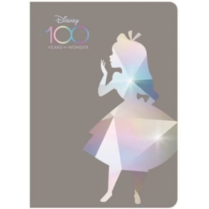 Disney 100 opal collection alice - schrift a4 60 pagina's, gelinieerd