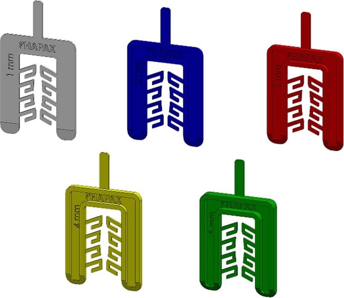 HAPAX - uitvulplaatjes wit 1mm - zak 20 stuks