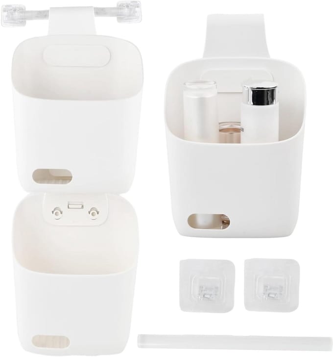 Opbergmand Set - Hangende Organizer - Ruimte Besparen - Automatische Drainage - 3 Stuks - Wit