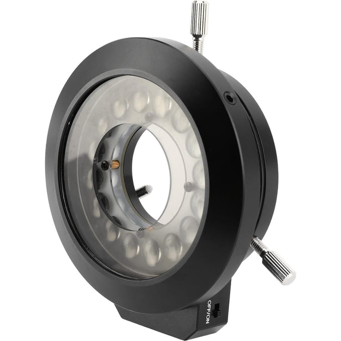 KP P100A Microscoop 16LED Ringlichtbron met Polarizer 62mm Helderheidsregeling