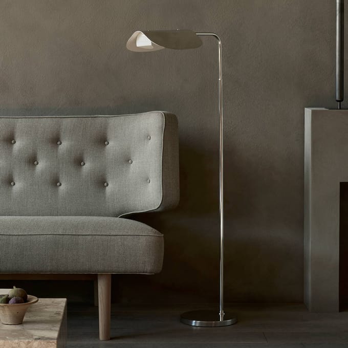 Audo Copenhagen Audo vloerlamp Wing, aluminium, hoogte 118 cm