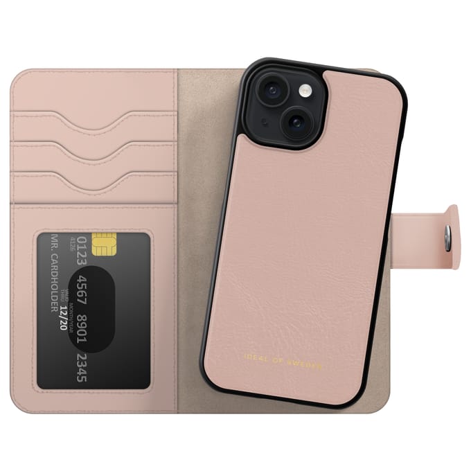 iDeal of Sweden Magnet Wallet+ Bookcase geschikt voor Apple iPhone 15 - Pink