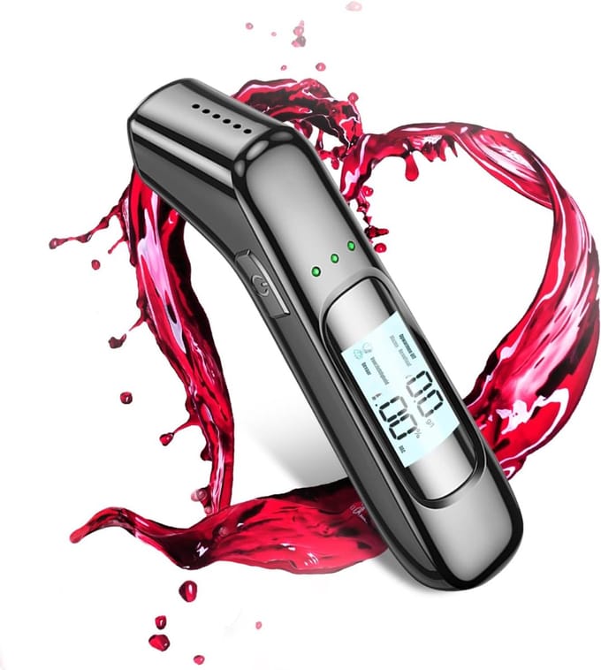 RWB® Alcoholtesters - Alcoholtester - Blaastest Alcohol - Zwart - 13 x 8 x 4 cm