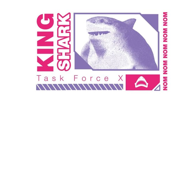Suicide Squad King Shark Unisex T-Shirt - White - S