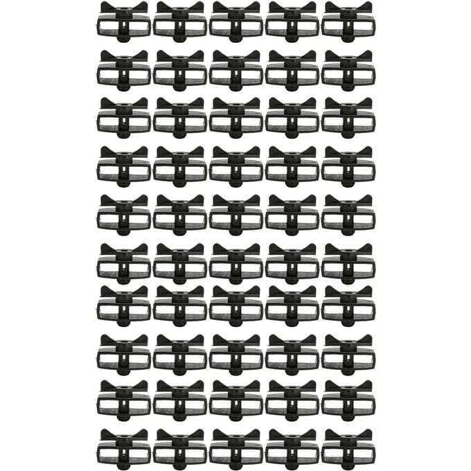 50 Stuks Elektrische Hek Draadspanner Draagbare Tuin Elektronisch Hek Legering Draadspanner Zwart zwart