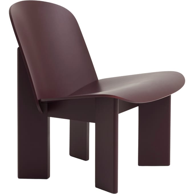 HAY Chisel Lounge Sessel - ungepolstert - bordeaux