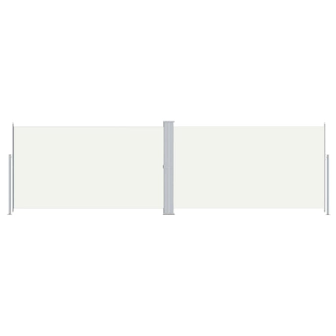 vidaXL - Windscherm - uittrekbaar - 180x600 - cm - crèmekleurig