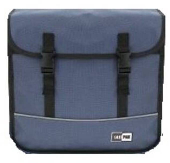 Lastpak Dubbele fietstas - waterafstotend canvas - 35 liter - blauw