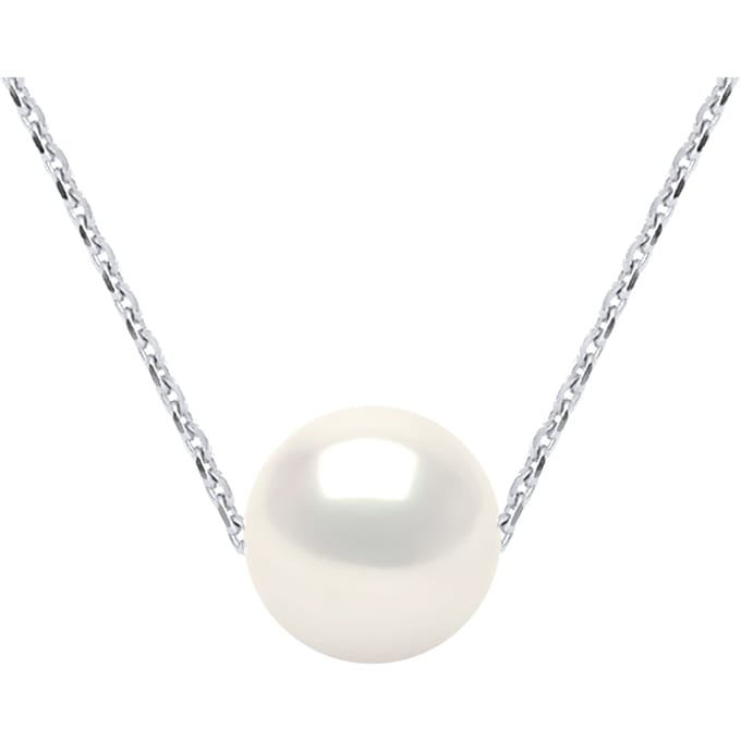 Zoetwater parelsnoer 8-9mm White Round Chain Convict 925