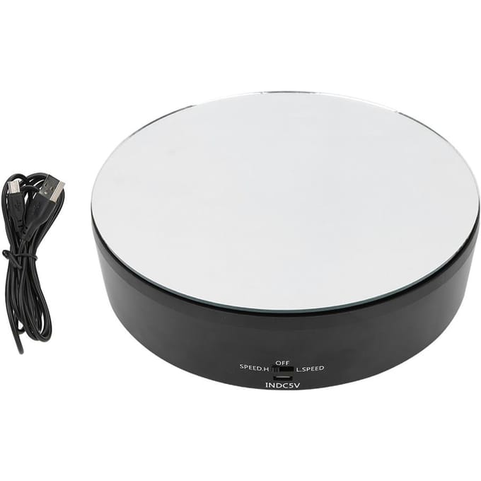 10kg Draagvermogen USB Elektrische 360 Graden Roterende Draaitafel Displaystandaard white